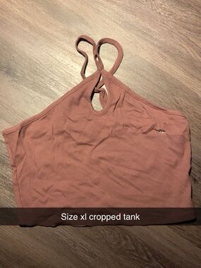 Tilly's Rust Halter Cropped Tank